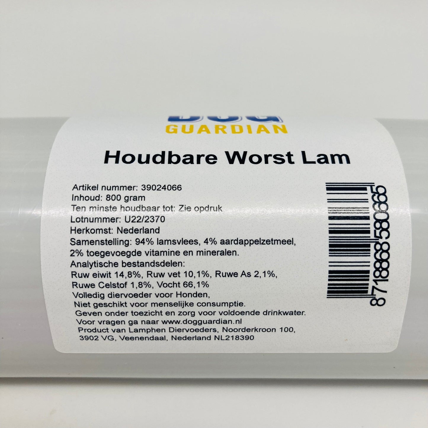 ingrediëntenlijst dogguardian worst