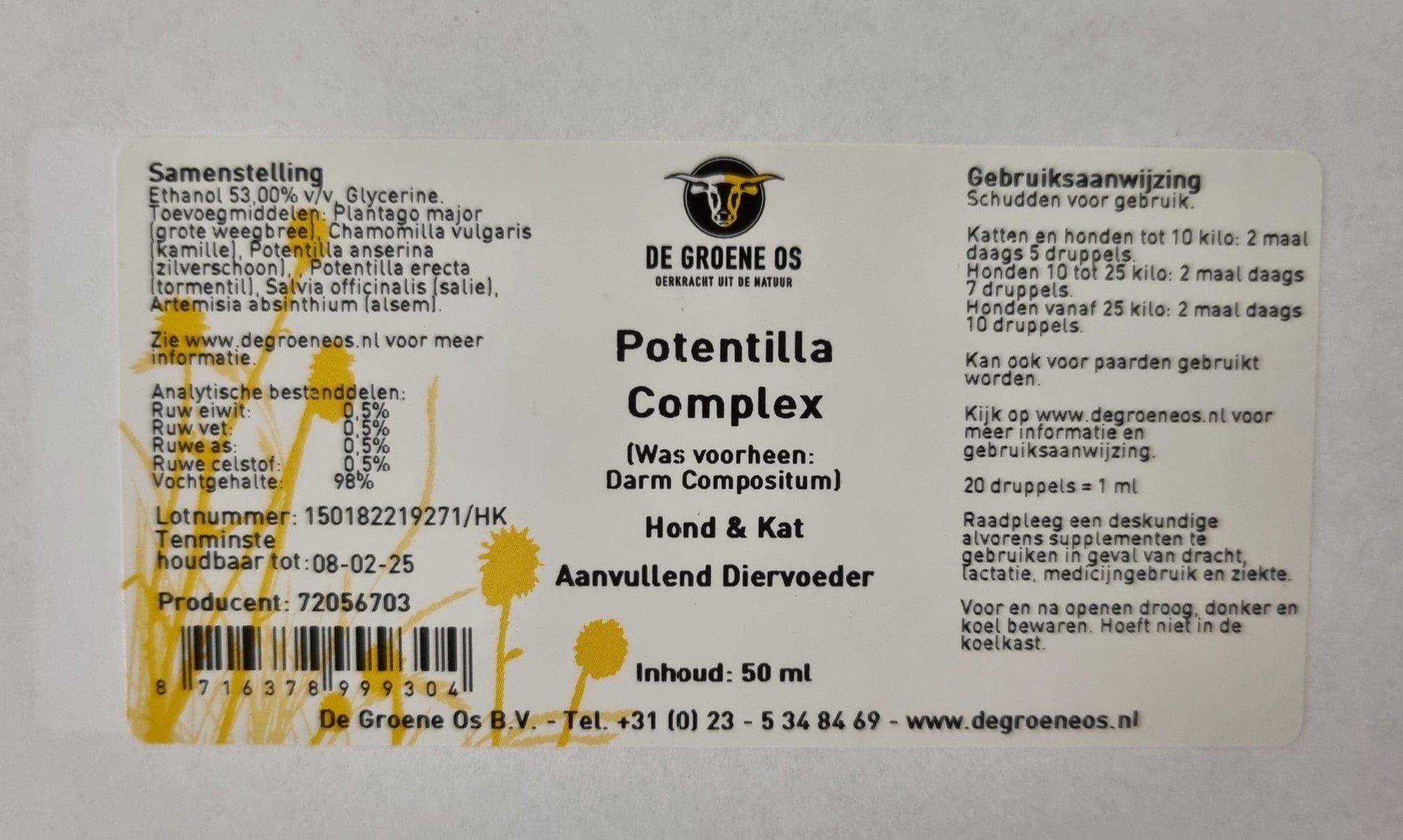 natuurlijk supplement aanvullend diervoeder
