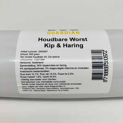 ingrediëntenlijst dogguardian worst