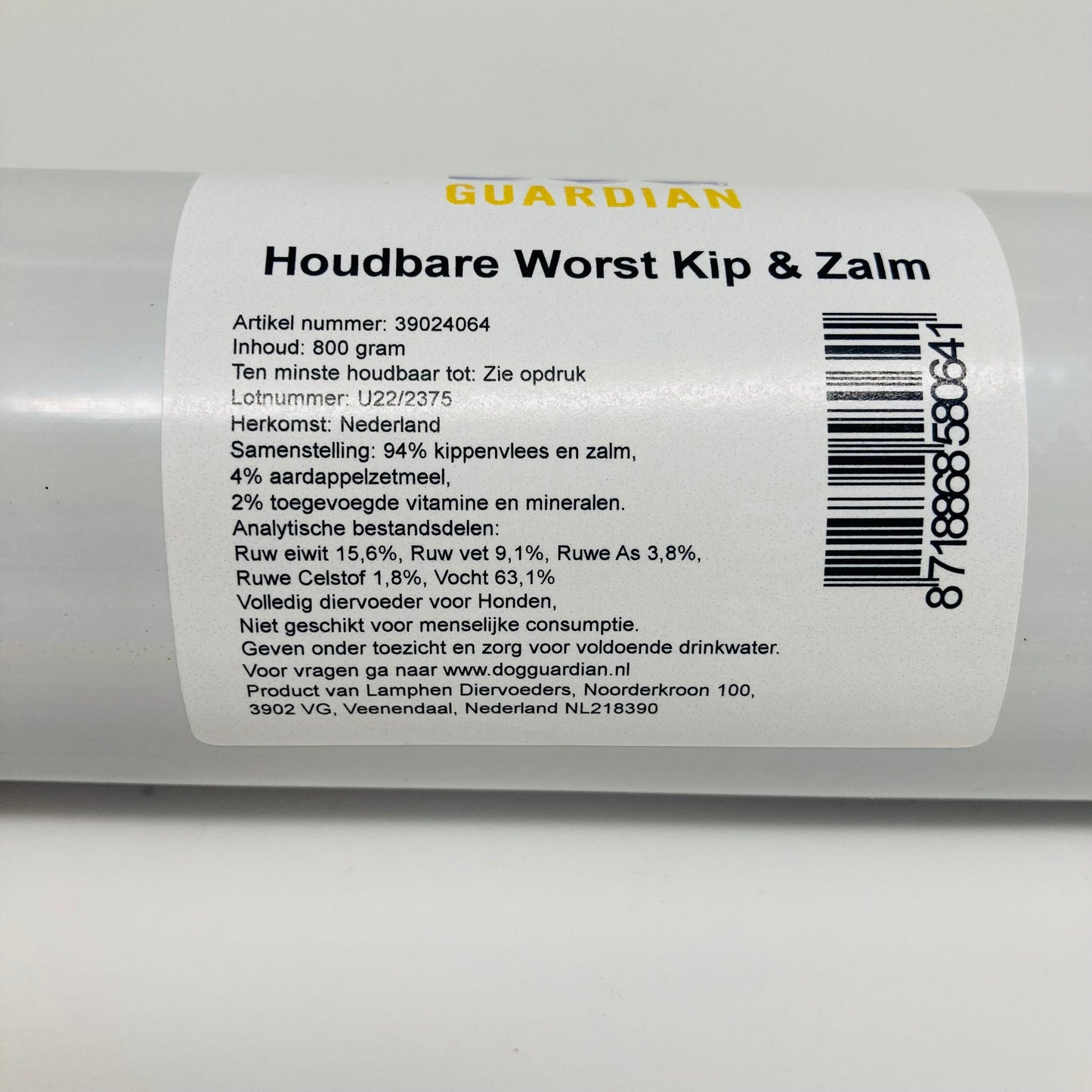 ingrediëntenlijst dogguardian worst