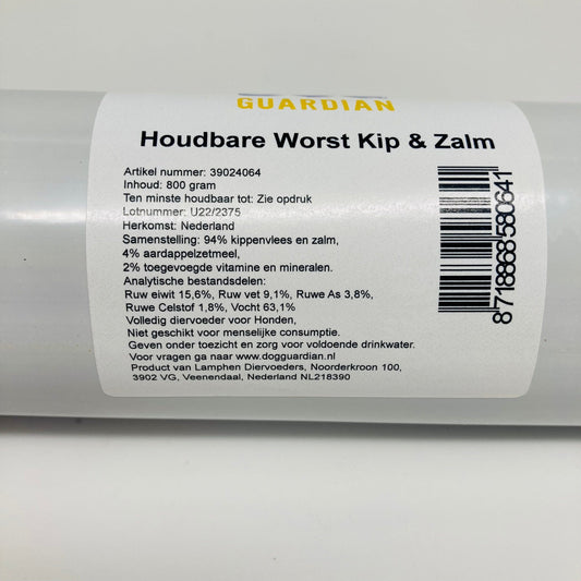 ingrediëntenlijst dogguardian worst