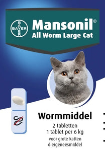 Ontwormingstabletten kat Mansonil